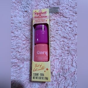 Jelly Lip & Cheek Stain Set - Fuchsia and Coral